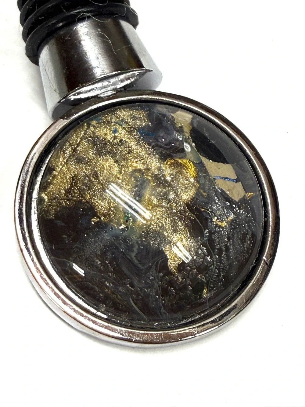 Wine bottle stopper handmade glass dome 36mm